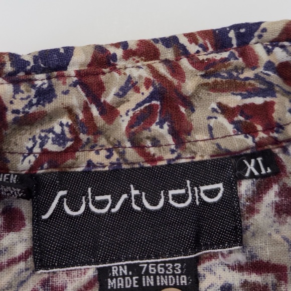 Vintage Substudio Men’s XL Short Sleeves Casual Button Up Linen Cotton Blend - Picture 8 of 8